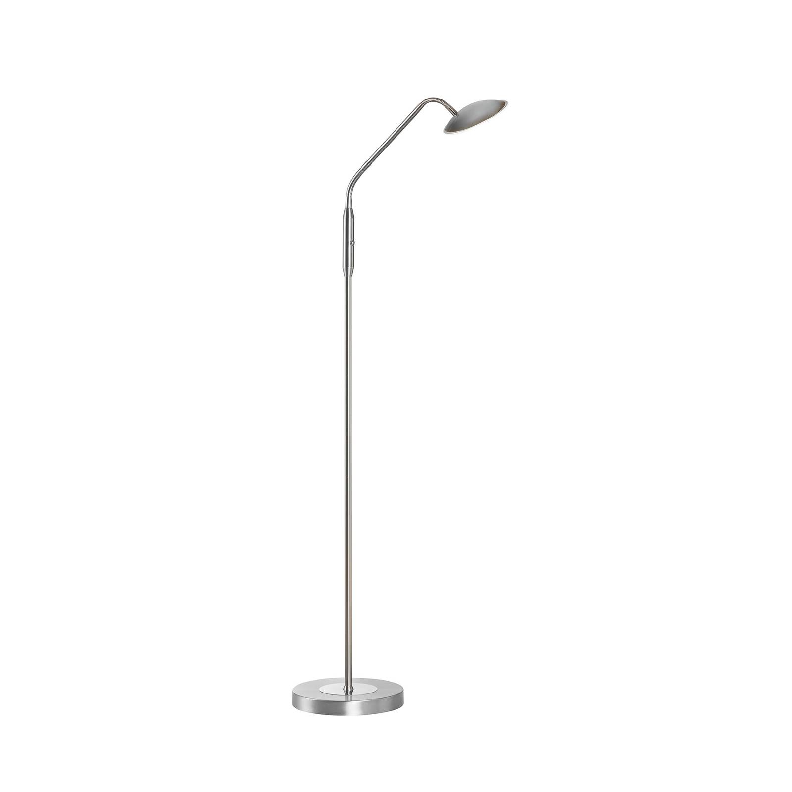 LED-Stehleuchte Tallri, nickelfarben, Höhe 135 cm, CCT von FISCHER & HONSEL