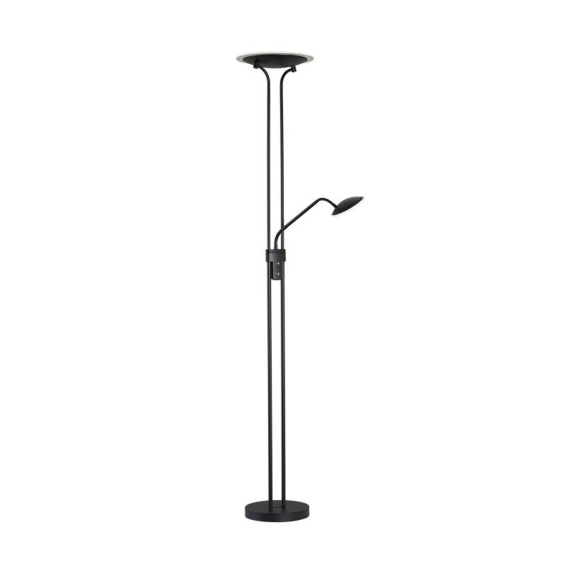 LED-Stehleuchte Tallri, schwarz, 180 cm, 2-flg., Metall, CCT von FISCHER & HONSEL