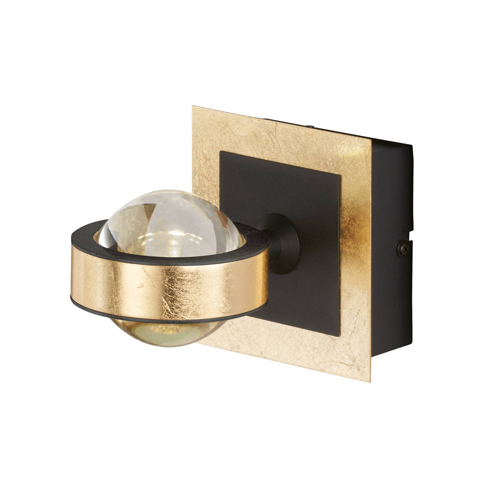 LED-Wandlampe Cluedo, goldfarben, Breite 12 cm, Metall, CCT LED-Wandlampe Cluedo, goldfarben, Breite 12 cm, Metall, CCT von FISCHER & HONSEL