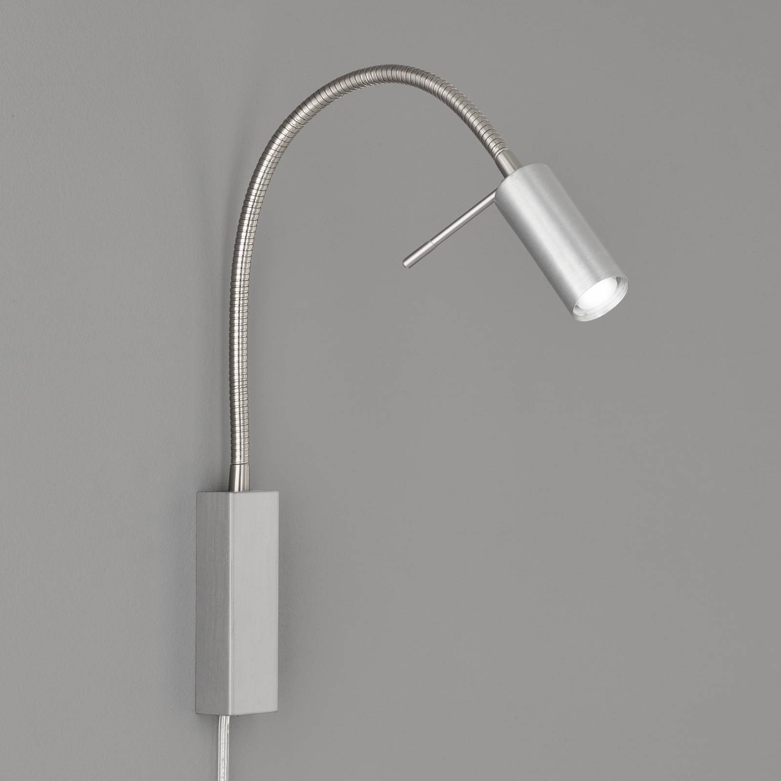LED-Wandlampe River Flexarm, Schirm Metall glatt LED-Wandlampe River Flexarm, Schirm Metall glatt von FISCHER & HONSEL
