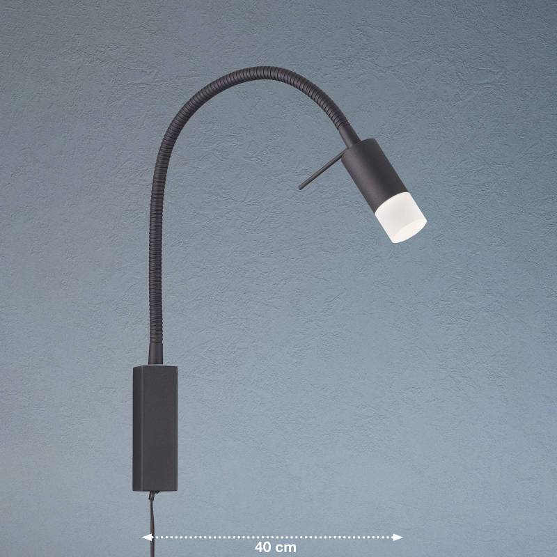 LED-Wandlampe Seng, flexibler Arm, mit Diffusor von FISCHER & HONSEL