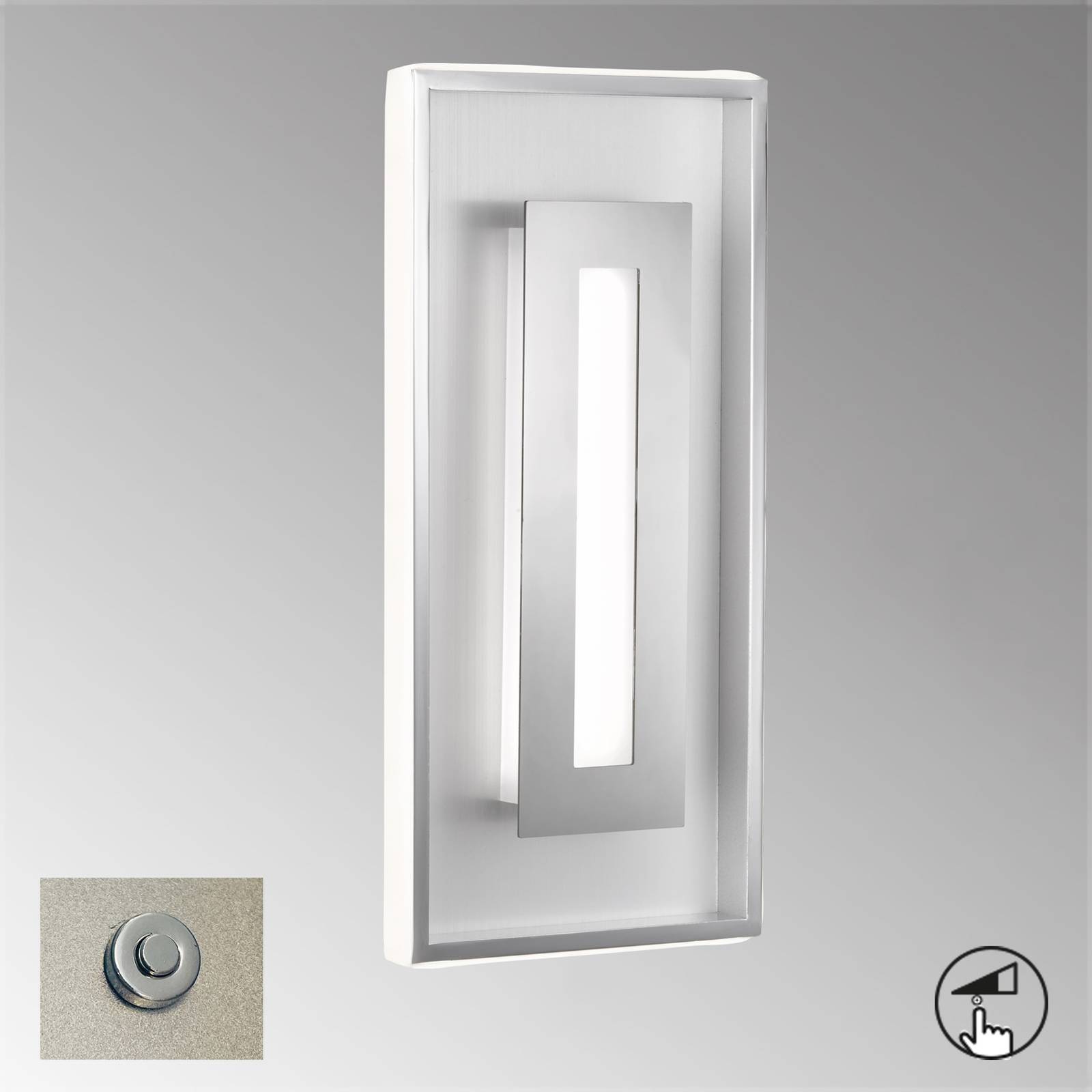 LED-Wandleuchte Bug, dimmbar, chrom/alu LED-Wandleuchte Bug, dimmbar, chrom/alu von FISCHER & HONSEL