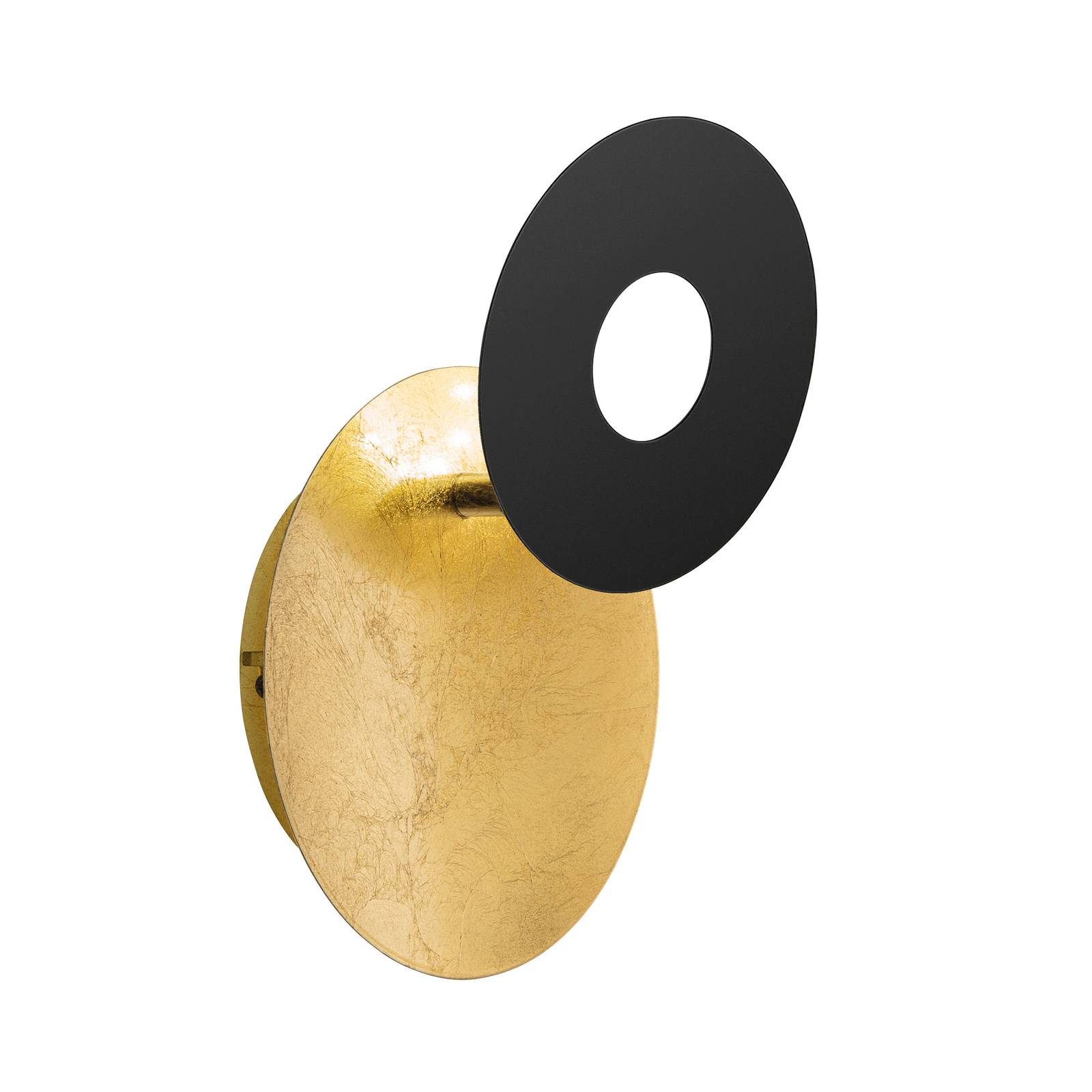 LED-Wandleuchte Hennes, Ø 18cm, gold/schwarz LED-Wandleuchte Hennes, Ø 18cm, gold/schwarz von FISCHER & HONSEL