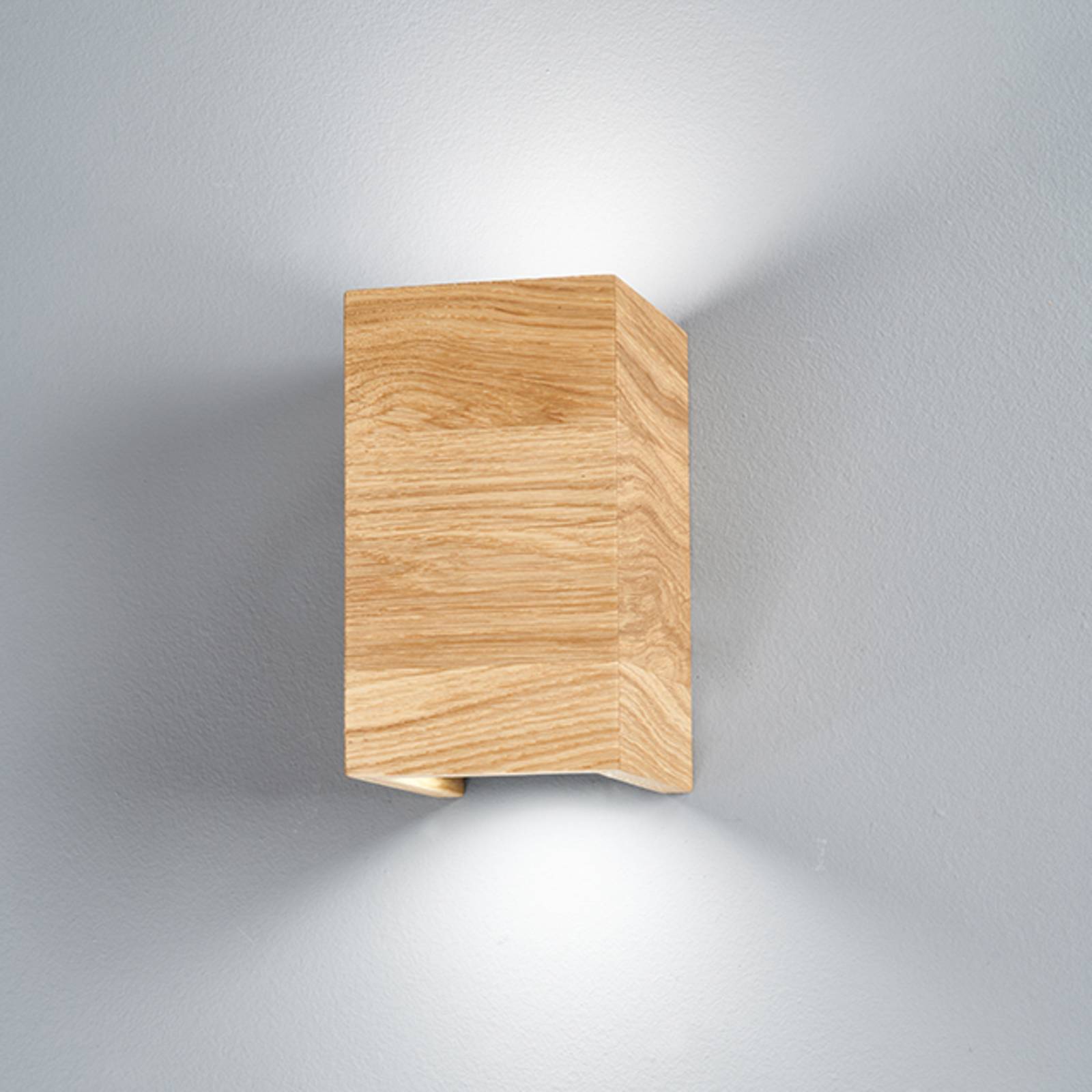 LED-Wandleuchte Shine-Wood eiche 2xGU10 10x18cm von FISCHER & HONSEL