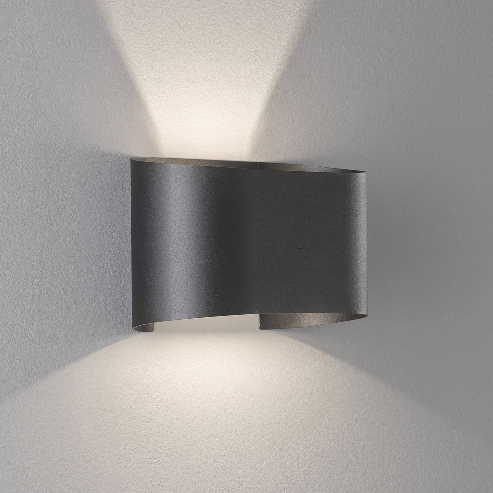 LED-Wandleuchte Wall, zweiflammig, rund, schwarz LED-Wandleuchte Wall, zweiflammig, rund, schwarz von FISCHER & HONSEL