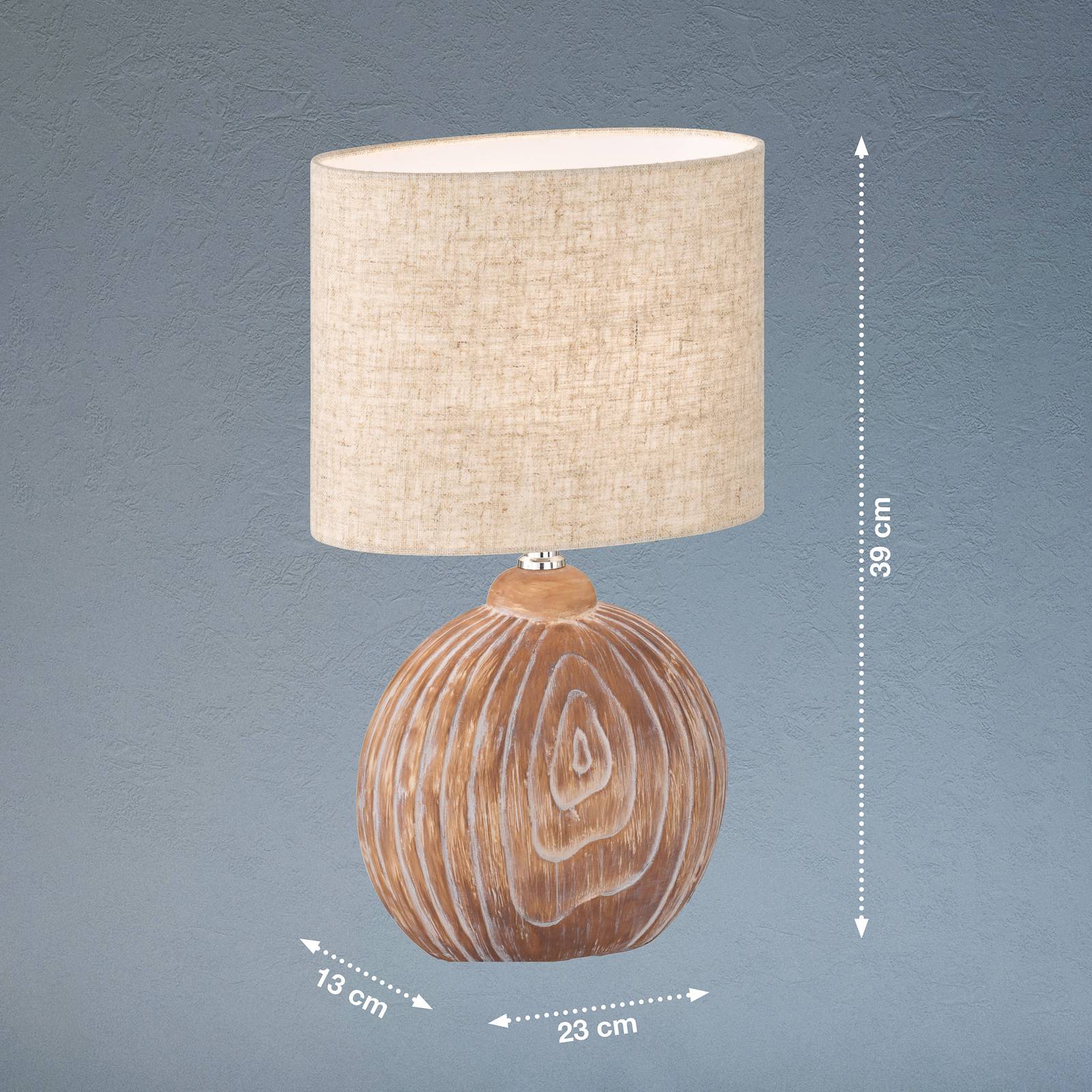 Tischleuchte Tobse holzfarben/sand Höhe 39 cm Tischleuchte Tobse holzfarben/sand Höhe 39 cm von FISCHER & HONSEL