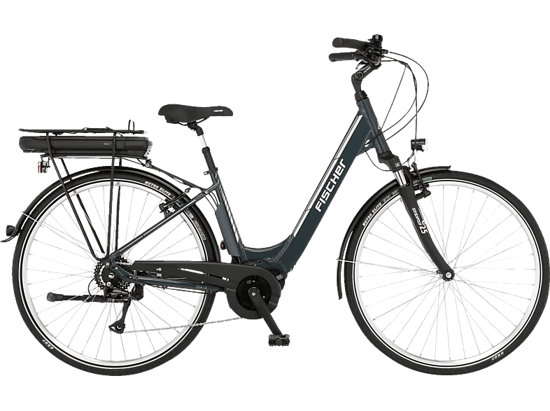 FISCHER Cita 1.5 Citybike (Laufradgröße: 28 Zoll, Rahmenhöhe: 44 cm, Damen-Rad, 418 Wh, Granitgrau) von FISCHER