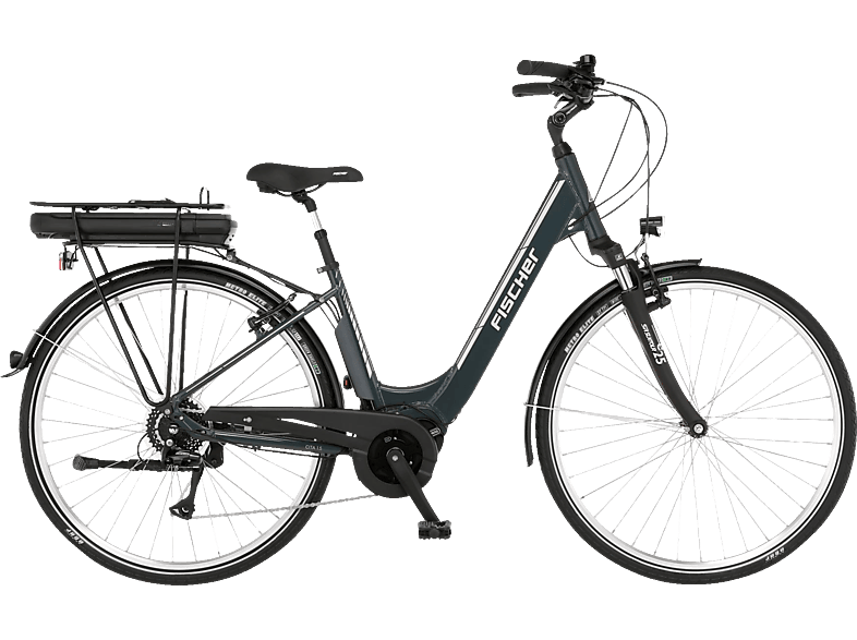 FISCHER Cita 1.5 Citybike (Laufradgröße: 28 Zoll, Rahmenhöhe: 44 cm, Damen-Rad, 522 Wh, Granitgrau) von FISCHER
