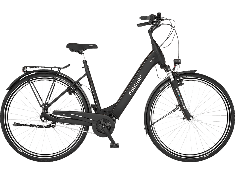 FISCHER Cita 2.2I Citybike (Laufradgröße: 28 Zoll, Rahmenhöhe: 43 cm, Damen-Rad, 522 Wh, Schwarz Matt) von FISCHER