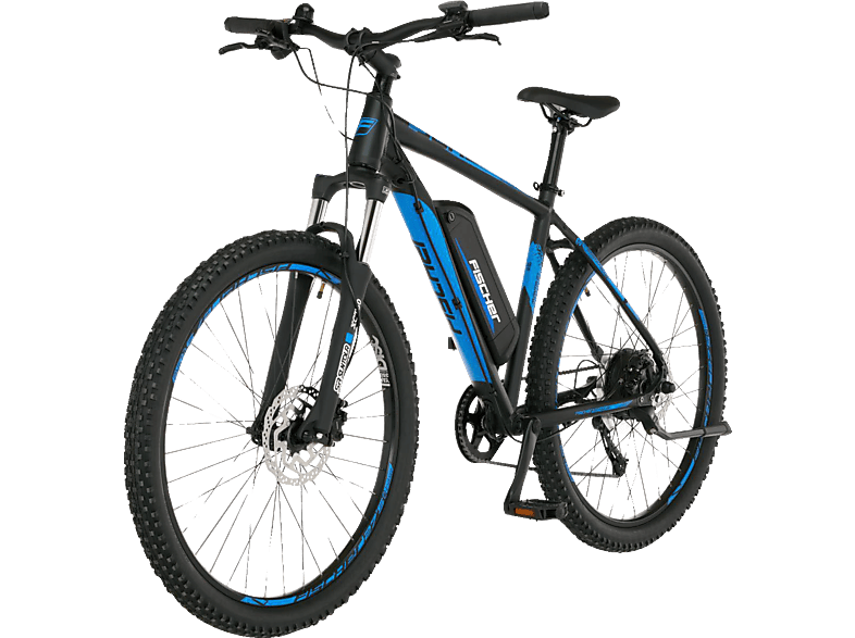 FISCHER MONTIS 2.1 Mountainbike (Laufradgröße: 27,5 Zoll, Herren-Rad, 422 Wh, Schwarz matt/Blau) von FISCHER