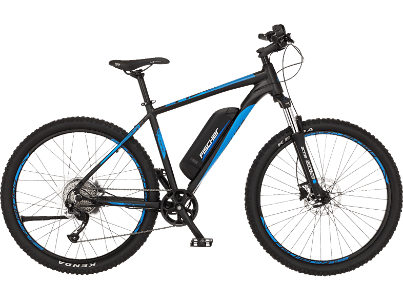 FISCHER Montis 2.1 Mountainbike (Laufradgröße: 27,5 Zoll, Rahmenhöhe: 48 cm, Unisex-Rad, 422 Wh, Schwarz/Blau) von FISCHER