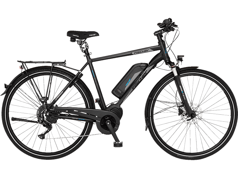 FISCHER VIATOR ETD 1861 Trekkingrad (Laufradgröße: 28 Zoll, Rahmenhöhe: 49 cm, Damen-Rad, 627 Wh, Schwarz matt) von FISCHER