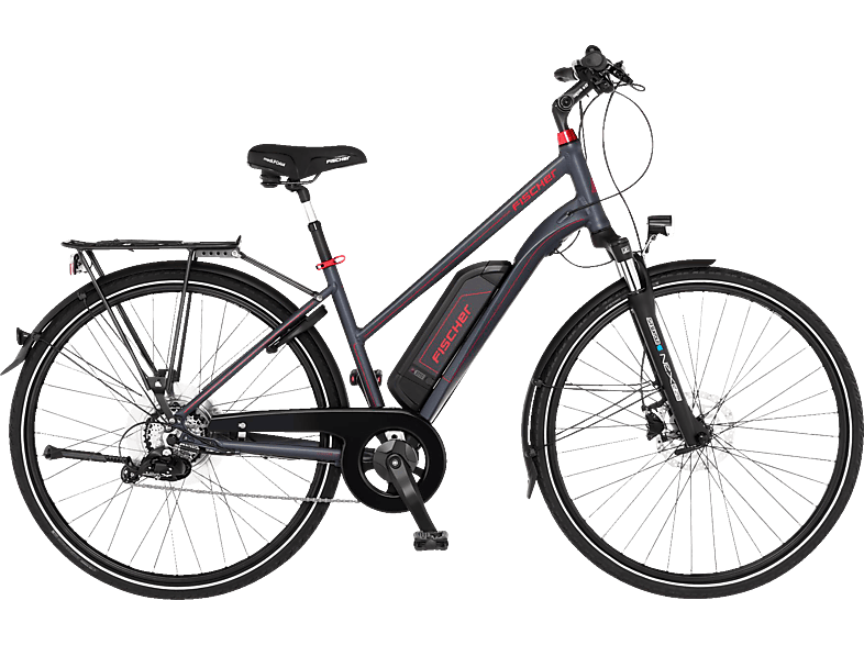 FISCHER Viator 1.0 Trekkingrad (Laufradgröße: 28 Zoll, Rahmenhöhe: 44 cm, Damen-Rad, 418 Wh, Dunkel anthrazit matt) von FISCHER