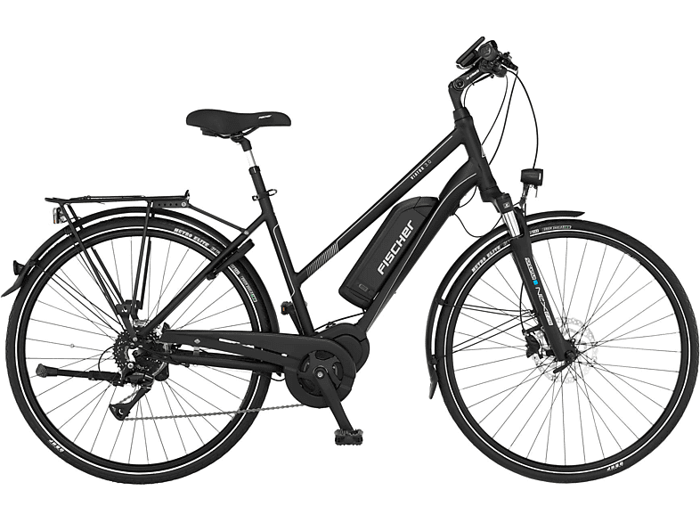 FISCHER Viator 3.0 Trekkingrad (Laufradgröße: 28 Zoll, Rahmenhöhe: 49 cm, Damen-Rad, 557 Wh, Schwarz matt) von FISCHER