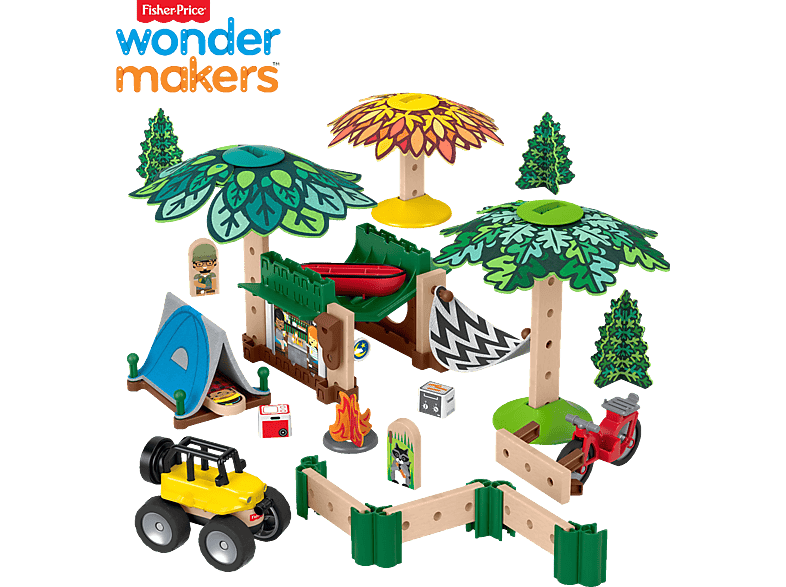 FISHER PRICE Wunder Werker Campingplatz, Baukasten, Konstruktions-Spielzeug Bausatz Mehrfarbig von FISHER PRICE