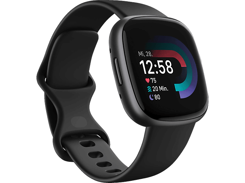 FITBIT Versa 4 Smartwatch Aluminium Elastomer, S/L, Black/Graphite FITBIT Versa 4 Smartwatch Aluminium Elastomer, S/L, Black/Graphite von FITBIT