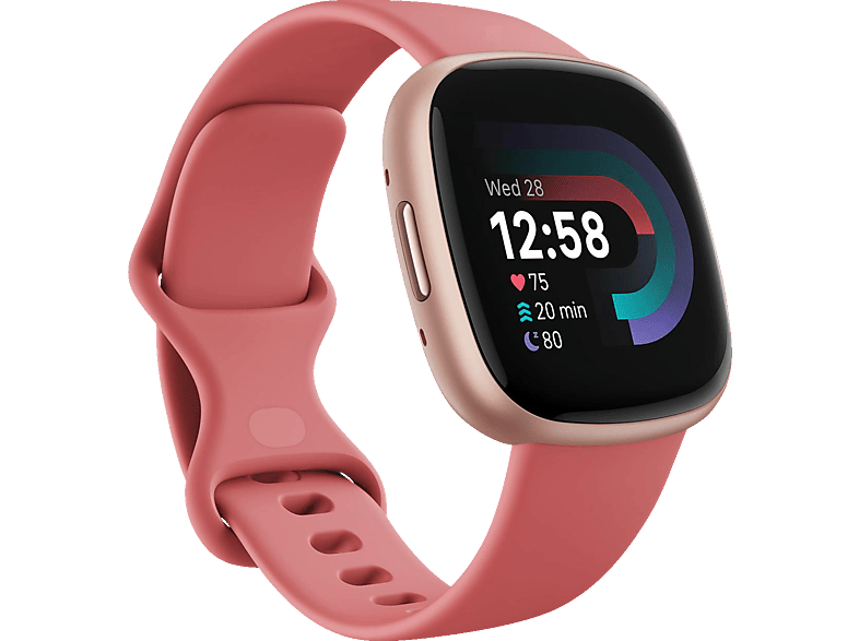 FITBIT Versa 4 Smartwatch Aluminium Elastomer, S/L, Pink Sand/Copper Rose FITBIT Versa 4 Smartwatch Aluminium Elastomer, S/L, Pink Sand/Copper Rose von FITBIT