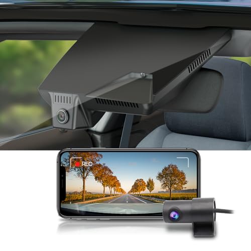 FITCAMX Dashcam Auto Vorne Hinten 2160P +1080P passend für 2025 Hyundai IONIQ 5 (7 Vents/HD2-Ni000) & 2024 IONIQ 5 N, OEM Dashcam 4K UHD WiFi, G-Sensor, Loop-Aufnahme, WDR Dasch-cam Auto, 128GB Karte von FITCAMX