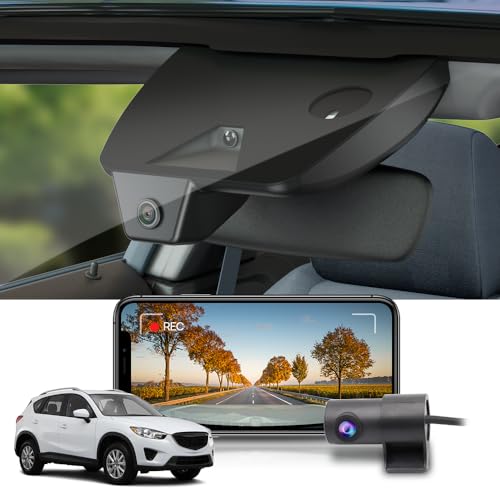 Fitcamx Dash cam Vorne Hinten 2160P +1080P passend für Mazda CX-5 2014 2015 2016 2017 (HD2-D4500), OEM Dashcam Auto Vorne Hinten, Dual HD 4K Video WiFi, G Sensor, Loop-Aufnahme, WDR, 128GB Karte von FITCAMX