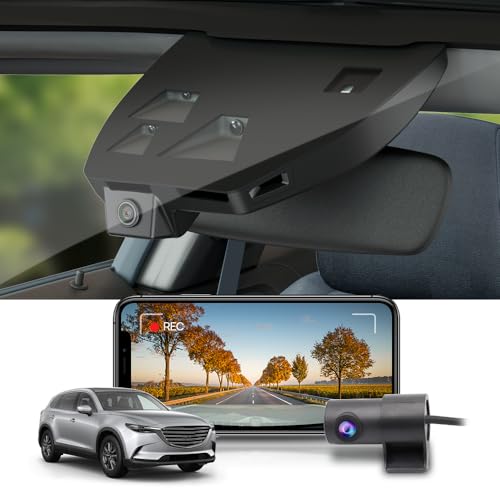 Fitcamx Dash cam Vorne Hinten 2160P +1080P passend für Mazda CX-9 2016-2024 (HD2-D6731), OEM dashcam Auto vorne, Dual HD Video WiFi, Parkmonitor, G Sensor, Loop-Aufnahme, WDR, Plug&Play, 128GB Karte von FITCAMX
