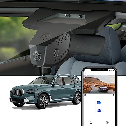 Fitcamx Dashcam 4K Geeignet für BMW X7 2023 G07 (1st Gen) Facelift, Integrierter OEM Auto Kamera UHD 2160P Video WiFi, Loop-Aufnahme, G-Sensor, Nahsicht, Plug & Play, WDR Dasch-cam Auto, 64-GB-Karte von FITCAMX