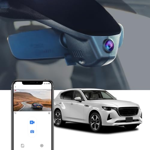 Fitcamx Dashcam 4K Geeignet für Mazda CX-60 CX60 2022 2023 2024 (HD2-6607), Autokamera 2160P Video WiFi, Parkmonitor, G-Sensor, Loop-Aufnahme, OEM Mazda Zubehör, WDR Dash Cam, Plug & Play, 64GB Karte von FITCAMX