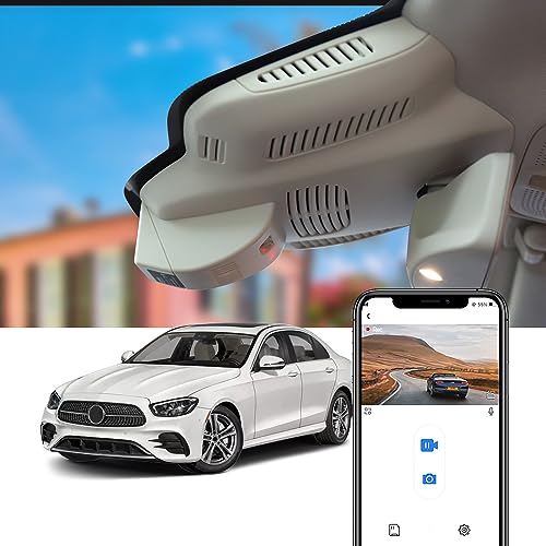 Fitcamx Dashcam 4K Geeignet für Mercedes-Benz E-Class (HD2-6105) 2017-2023 W213 (5th Gen), Autokamera 2160P UHD WiFi, Loop-Aufnahme, G-Sensor, OEM Benz Zubehör, WDR Dash Cam, Plug & Play, 64GB Karte von FITCAMX