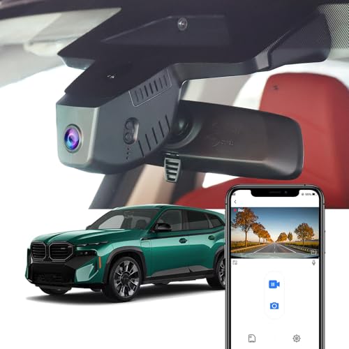 Fitcamx Dashcam 4K Kompatibel mit BMW XM 2023 2024 2025 (HD2-3818), OEM Dash Camera für Autos, 2160P UHD Video WiFi, G-Sensor, Loop-Aufnahme, WDR Auto Kamera, Plug & Play, Nachtsicht, 64GB Karte von FITCAMX