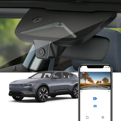 Fitcamx Dashcam 4K Kompatibel mit Volvo Polestar 3 2024 2025 (HD2-D6200), OEM Dash Camera für Autos, 2160P UHD Video Wifi, G-Sensor, Loop-Aufnahme, WDR Auto Kamera, Plug & Play, Nachtsicht, 64GB Karte von FITCAMX