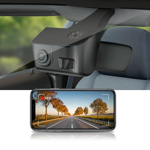 Fitcamx Dashcam 4K Passend für Audi (HD2-3760) Schwarz, 2160P Autokamera UHD Video WiFi, OEM Audi Zubehör, Parkmonitor, G-Sensor, Loop-Aufnahm, WDR Dasch-cam Auto, Plug & Play, mit 64 GB-Karte von FITCAMX