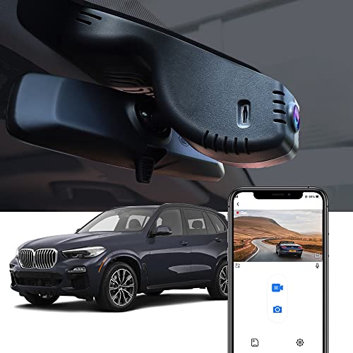 Fitcamx Dashcam 4K Passend für BMW X5 2022 2021 2020 2019 Xdrive50i 40i M50i Sdrive40i (Modell A), OEM 2160P UHD Auto Kamera WiFi, G Sensor, Nachtsicht, Loop-Aufnahm, WDR Dash cam, mit 64-GB-Karte von FITCAMX