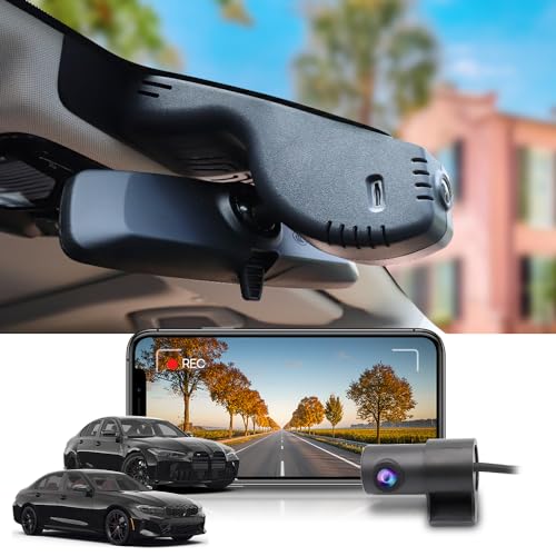 Fitcamx Dashcam Auto Vorne Hinten 2160P+1080P Kompatibel mit BMW 3 Series M3 G20/G21/G28/G80/G81 2020-2024 (HD2-9208), OEM Dashcam 4K Video WiFi, G-Sensor, Loop-Aufnahme, WDR Autokamera, 128 GB Karte von FITCAMX