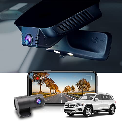 Fitcamx Dashcam Auto Vorne Hinten Geeignet für Mercedes-Benz GLB 250/AMG GLB 35/EQA/EQB 2021 2022 2023 X247 (Model 5828), OEM Dashcam 4k UHD 2160P+1080P Video WiFi, Loop-Aufnahm, G-Sensor, 128GB-Karte von FITCAMX