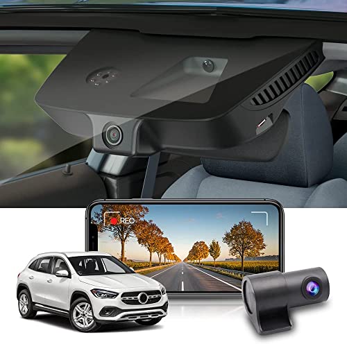 Fitcamx Dashcam Auto Vorne Hinten Kompatibel mit Mercedes-Benz GLA 250 2015-2023 (HD2-6030) H247 X156, OEM Dashcam 4K 2160P+1080P UHD Video WiFi, Loop-Aufnahme, G-Sensor, Plug&Play, WDR, 128-GB-Karte von FITCAMX