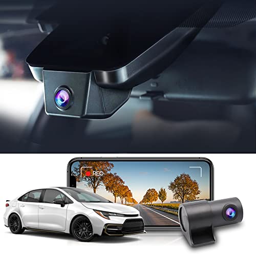 Fitcamx Dashcam Auto Vorne Hinten Kompatibel mit Toyota Corolla LE L XLE XSE SE 2020 2021 2022 Hybrid & Hatchback 2019-2022 (Gen12), 4K UHD 2160P+1080P WiFi OEM Dashcam Auto, G-Sensor, 128-GB-Karte von FITCAMX