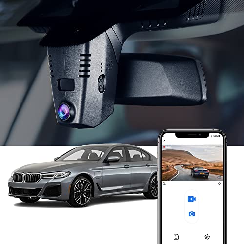 Fitcamx Dashcam Kompatibel mit BMW 5 7er 530i 540i 530e 740i 745e 750i M550i M760i Xdrive G30 G31 G11 6er Gran Turismo (G32), 4K WiFi Autokamera, Nachtsicht, UHD Nachtsicht, G-Sensor, 64 GB Karte von FITCAMX