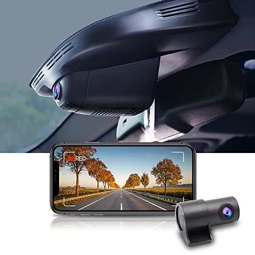 Fitcamx Dashcam Vorne Hinten 2160P+1080P Geeignet für Alfa Romeo Giulia & Stelvio 2017-2024, OEM Look Dashcam 4K UHD Video WiFi, Parkmodus, Loop-Aufnahm, G-Sensor, WDR Autokamera, mit 128GB Karte von FITCAMX