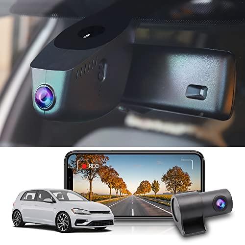 Fitcamx Dashcam Vorne Hinten 2160P+1080P Passend für VW Golf GTI R S Sport Hatchback SE TSI 1.4T 2015-2022 MK7/7.5/8 (Model A), 4K Dual Dashcam UHD Video WiFi, Parkmodus, Loop-Aufnahm, mit 128GB Karte von FITCAMX