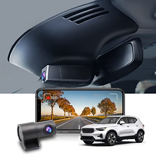 Fitcamx Dashcam Vorne Hinten Passend für Volvo XC40 2022 2021 2020 2019 T4 T5 (Model A), OEM 2160P + 1080P Dashcam 4k, G-Sensor, Loop-Aufnahm, UHD Video WiFi, WDR Dash Camera Auto, mit 128GB Karte von FITCAMX