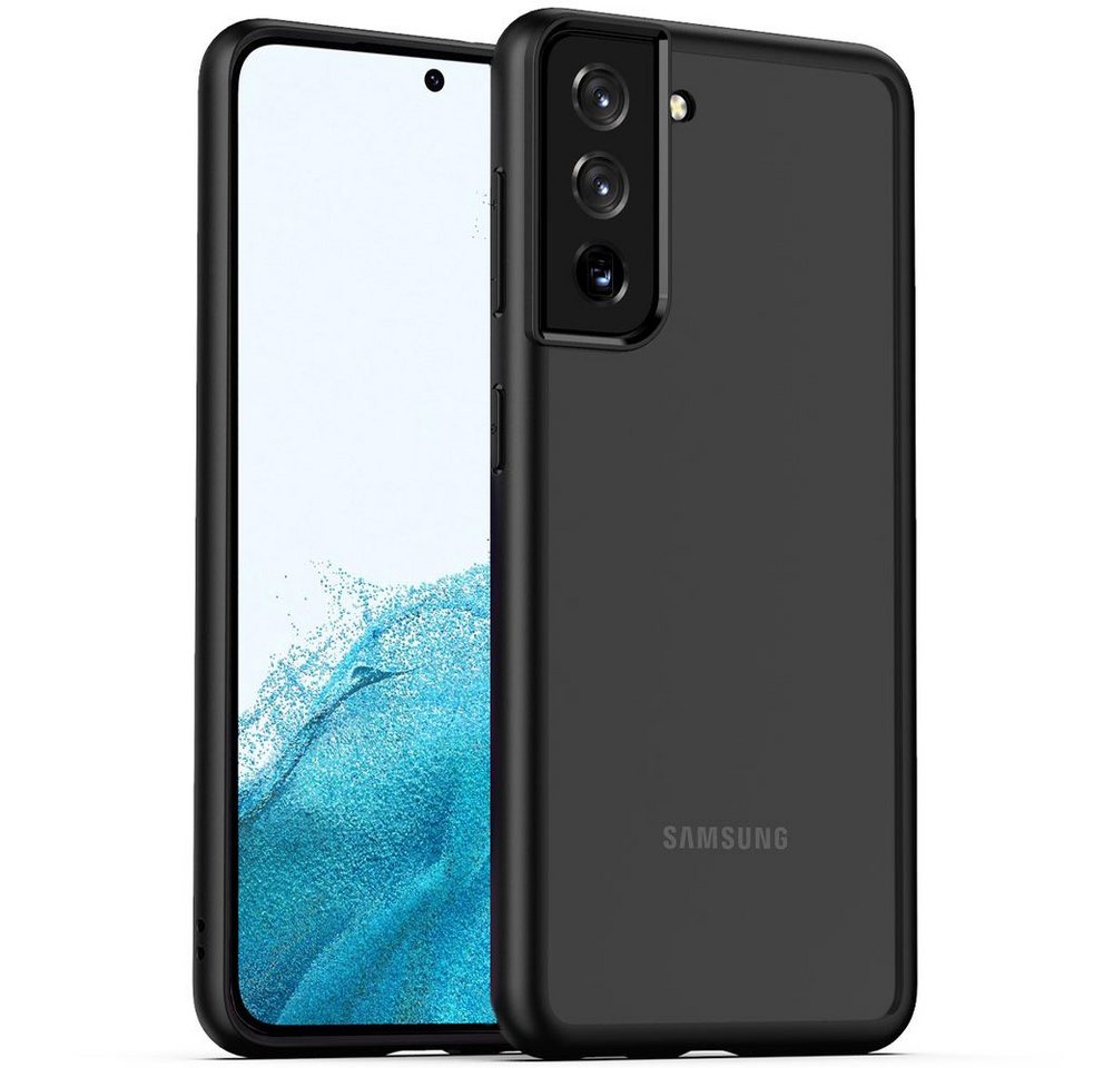 FITSU Handyhülle Case für Samsung Galaxy S22 Hülle Transparent, Durchsichtige Handyhülle mit schwarzen Rahmen, Case mit Eckenschutz von FITSU