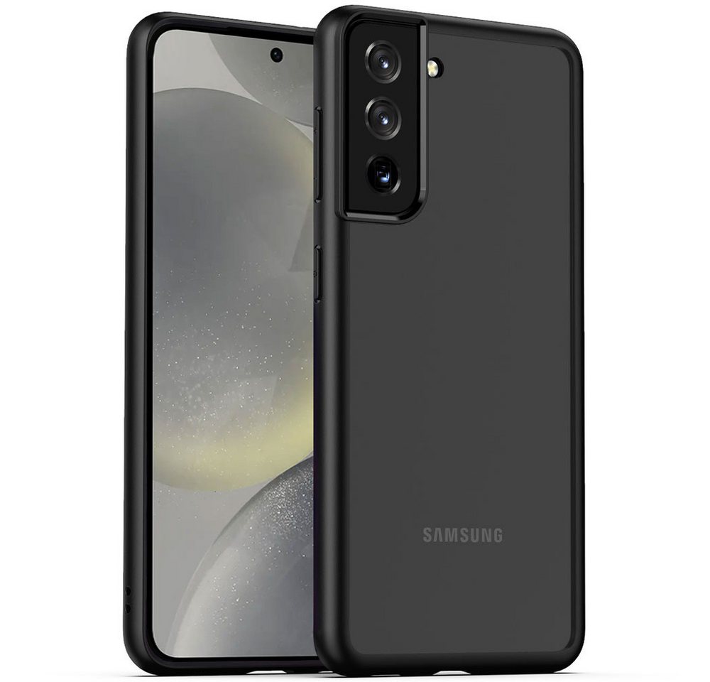 FITSU Handyhülle Case für Samsung Galaxy S24 Hülle Transparent 6,2 Zoll, Durchsichtige Handyhülle mit schwarzen Rahmen, Case mit Eckenschutz von FITSU