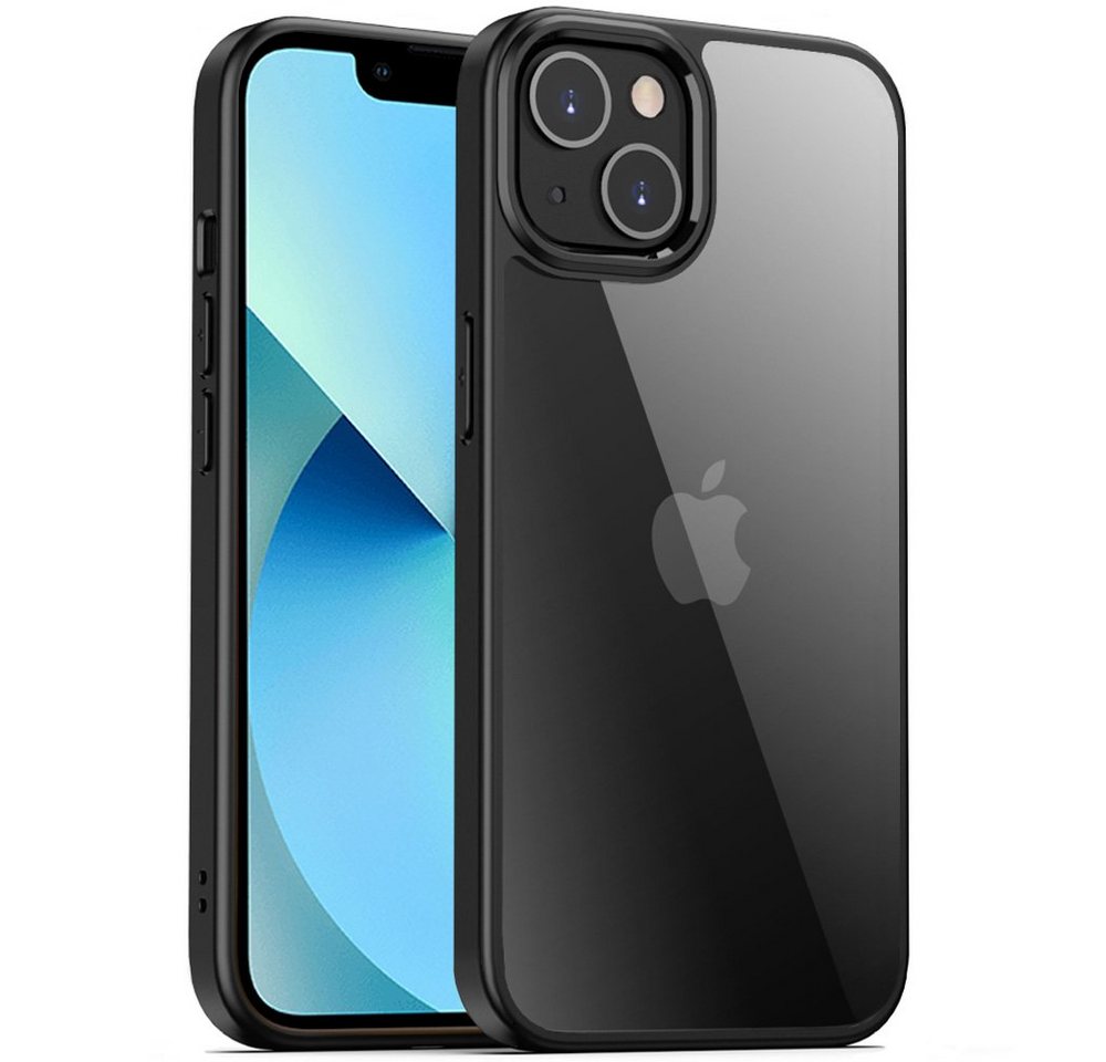 FITSU Handyhülle Case für iPhone 13 Mini Transparent, Durchsichtige Handyhülle mit schwarzen Rahmen, Case mit Eckenschutz von FITSU