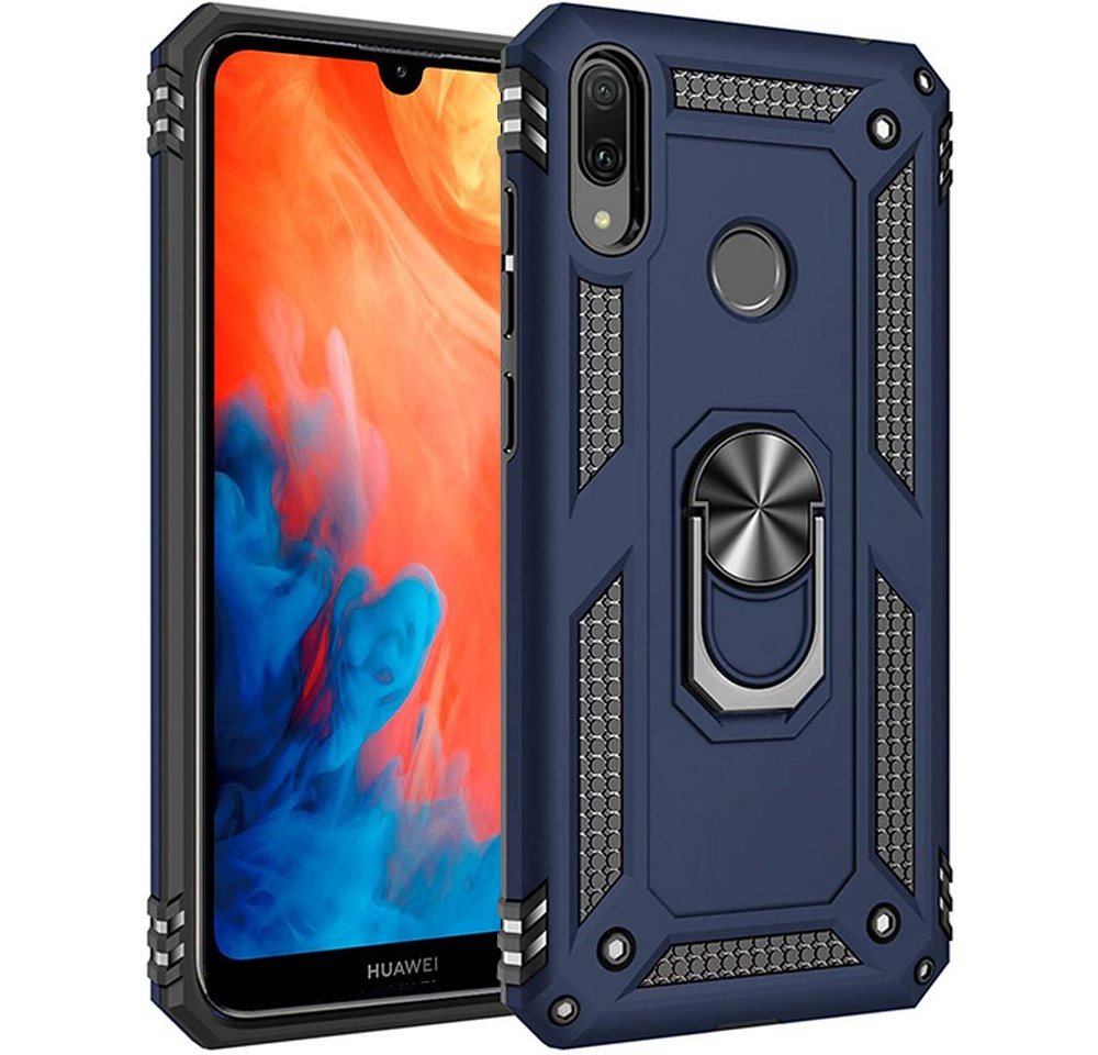FITSU Handyhülle Handyhülle für Huawei Y7 2019 Hülle Outdoor Case 6,26 Zoll, Robuste Handyhülle stabile Schutzhülle Cover Case mit Kamera Slider von FITSU