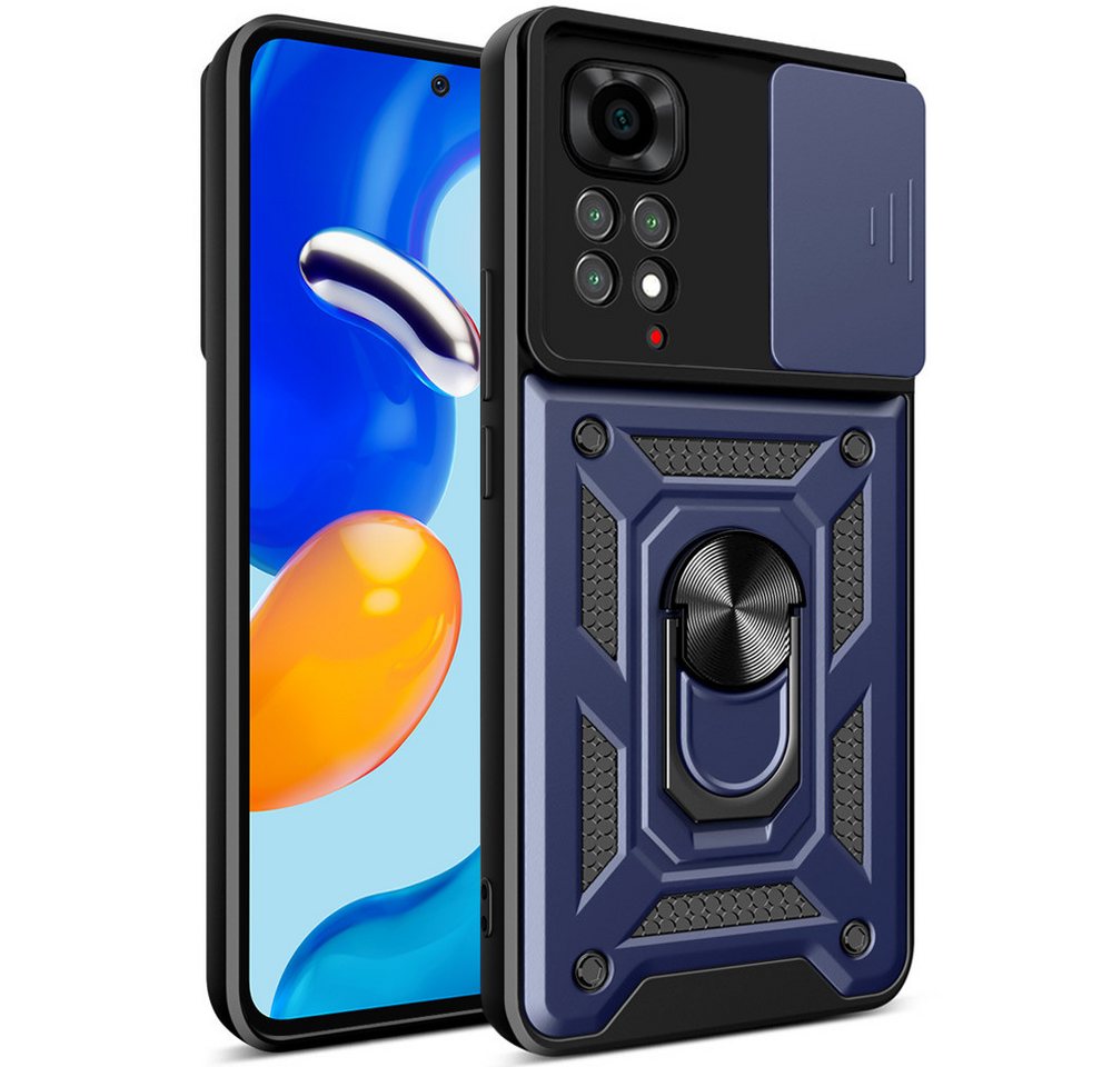 FITSU Handyhülle Handyhülle für Xiaomi Redmi Note 11s Hülle Outdoor Case 6,43 Zoll, Robuste Handyhülle stabile Schutzhülle Cover Case mit Kamera Slider von FITSU