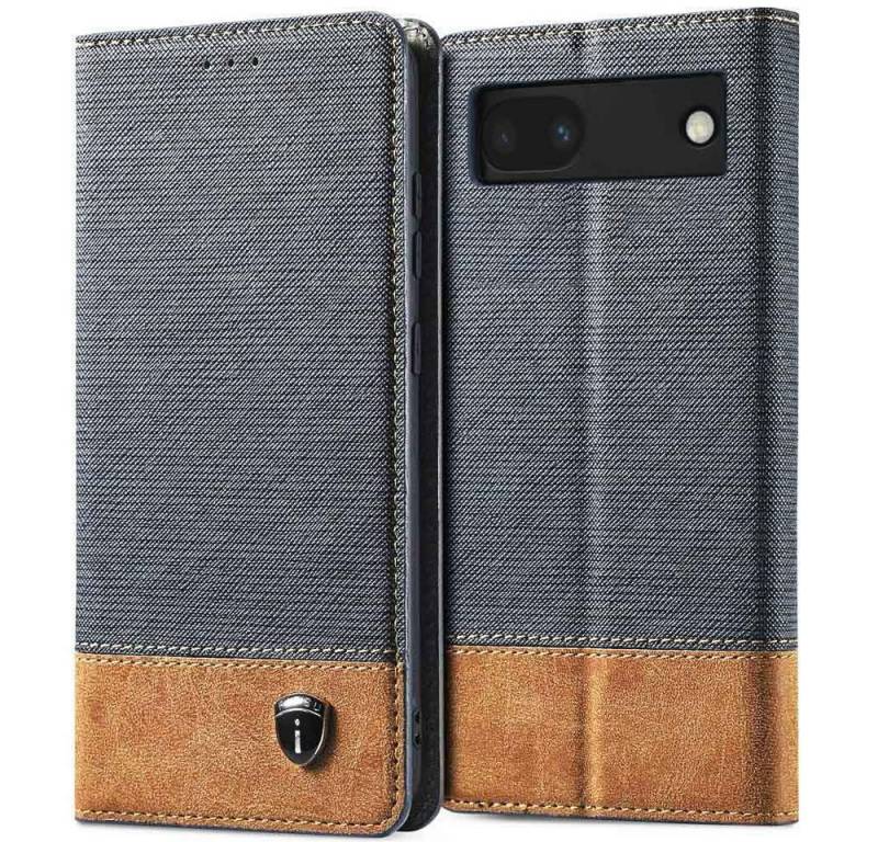 FITSU Handyhülle Handytasche für Google Pixel 6a Hülle 6,1 Zoll, Handyhülle für Google Pixel 6a Schutzhülle, Flip Case mit Kartenfach von FITSU
