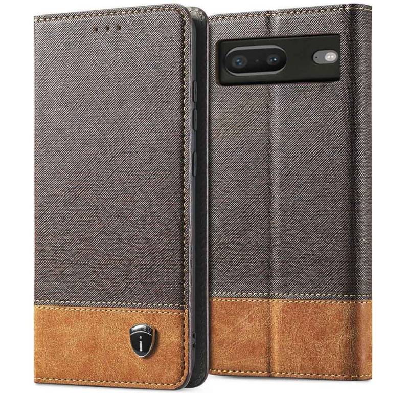 FITSU Handyhülle Handytasche für Google Pixel 7 Hülle 6,3 Zoll, Handyhülle für Google Pixel 7 Schutzhülle, Flip Case mit Kartenfach von FITSU