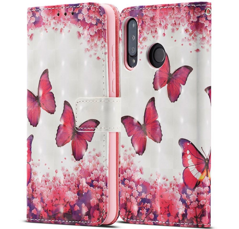 FITSU Handyhülle Handytasche für Huawei P30 Lite Hülle Schmetterling Motiv 6,15 Zoll, Flipcase für Huawei P30 Lite Handyhülle, Handytasche mit Kartenfach FITSU Handyhülle Handytasche für Huawei P30 Lite Hülle Schmetterling Motiv 6,15 Zoll, Flipcase für Huawei P30 Lite Handyhülle, Handytasche mit Kartenfach von FITSU