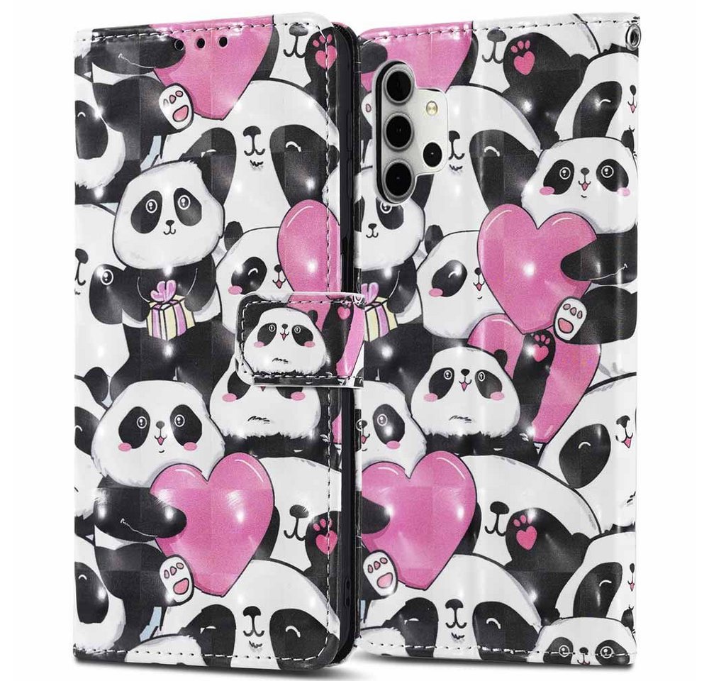 FITSU Handyhülle Handytasche für Samsung Galaxy A32 Hülle Panda Motiv 6,4 Zoll, Flipcase für Samsung A32 Handyhülle, Handytasche mit Kartenfach FITSU Handyhülle Handytasche für Samsung Galaxy A32 Hülle Panda Motiv 6,4 Zoll, Flipcase für Samsung A32 Handyhülle, Handytasche mit Kartenfach von FITSU
