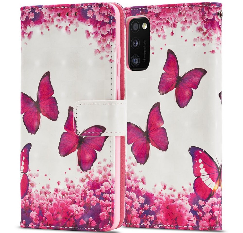FITSU Handyhülle Handytasche für Samsung Galaxy A41 Hülle Schmetterling Motiv 6,1 Zoll, Flipcase für Samsung A41 Handyhülle, Handytasche mit Kartenfach FITSU Handyhülle Handytasche für Samsung Galaxy A41 Hülle Schmetterling Motiv 6,1 Zoll, Flipcase für Samsung A41 Handyhülle, Handytasche mit Kartenfach von FITSU