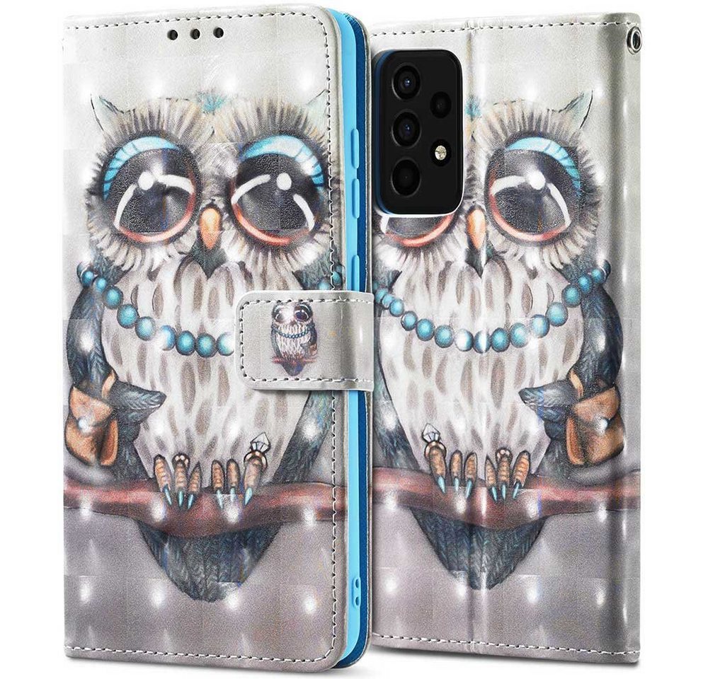 FITSU Handyhülle Handytasche für Samsung Galaxy A53 Hülle Eulen Motiv 6,5 Zoll, Flipcase für Samsung A53 Handyhülle, Handytasche mit Kartenfach FITSU Handyhülle Handytasche für Samsung Galaxy A53 Hülle Eulen Motiv 6,5 Zoll, Flipcase für Samsung A53 Handyhülle, Handytasche mit Kartenfach von FITSU